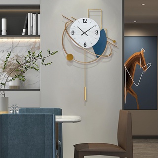 GERHWASH Wanduhr Groß Modern Pendeluhr Wanduhr mit Pendel 40×70cm Uhr Ohne Tickgeräusche Mode Kreative Wanddeko Metall Wanduhr für Küche Büro Schlafzimmer