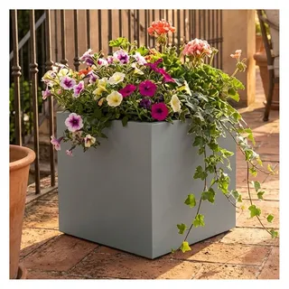 ethick Blumentopf Quadratisch 38 38 x 38 x 32 cm Beton-Grau