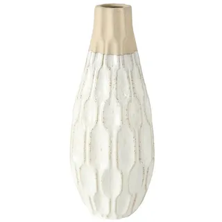 Boltze Vase Melanie Weiß/Beige Standard