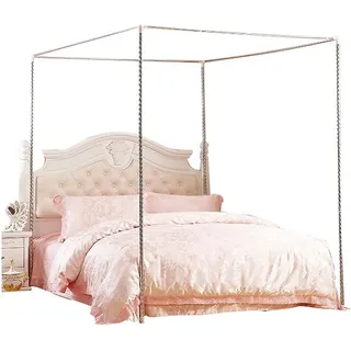 Betthimmel-Rahmenhalter – Viereck-Moskitonetz-Halterung für Betten, stabiler Baldachin-Rahmen für Schlafzimmer-Dekor (Größe: 200 x 220 cm)