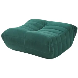 [en.casa] Fußhocker Kodsø Cord 35 x 80 x 65 cm Grün