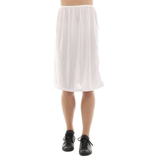 F&K-Mode Unterrock Maxi Unterrock Falten Gummibund Mit Gummibund weiß L/XL