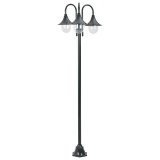 vidaXL Laterne Aluminium 220 cm 3-Laterne E27 Dunkelgrün