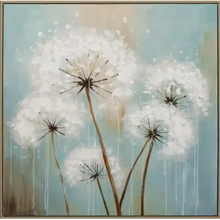 Gemälde PUSTEBLUMEN (BHT 82,50x82,50x5,50 cm) - blau - BHT 82,50x82,50x5,50 cm