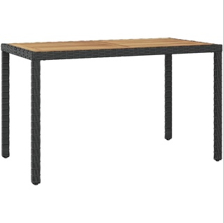 Tisch Garten Terrasse - Gartentisch Schwarz und Braun 123x60x74 cm Akazie Massivholz - Balkontisch zeitloses Design MöbelDE(244687)