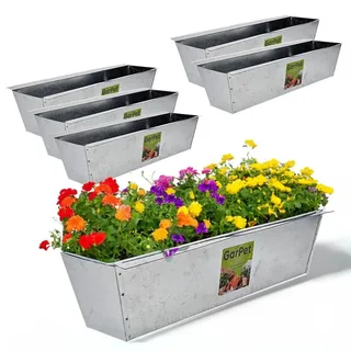 GarPet Paletten Blumenkasten Pflanzkasten Blumenkasten für Europalette Blumenkasten Paletten Blumenkästen aus Paletten Metall 6 Stück im Set
