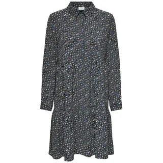 JACQUELINE de YONG Shirtkleid Kurzes Langarm Gemusterte Tunika JDYPIPER (lang) JDYPIPER L/S AOP SHIRT DRESS WVN NOOS schwarz 34