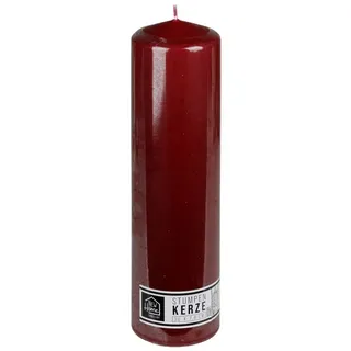 BURI Adventskerze Kaminkerze bordeaux 30x7,8cm Adventskerze Altarkerze Kaminstumpe Kerze