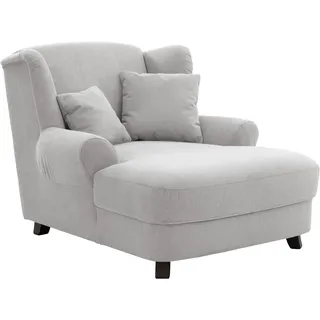 Home Affaire Oase Luxus-Microfaser 120 x 101 x 142 cm silber mit Zierkissen