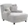 Luxus-Microfaser 120 x 101 x 142 cm silber mit Zierkissen