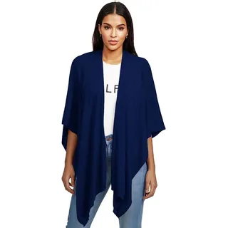 Damen Poncho,Schal Pullover, Lange Strickjacke, Strickpullover, Mantel,XXL Umhängetuch,Tunika für Sommer und Winter - Einheitsgröße