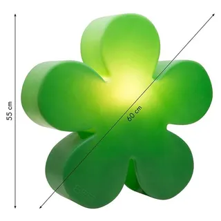 8 seasons DESIGN Dekoleuchte Shining Flower IP65 Ø 60 cm E27 warmweiß 800 lm grün
