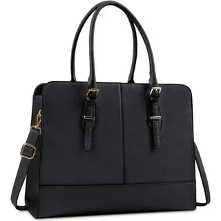 luxuskollektion Laptoptasche Damen Handtasche Shopper Wasserdicht 15.6 Zoll Laptop Büro Arbeit schwarz