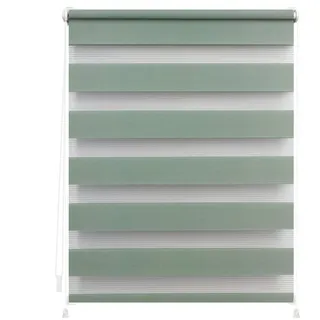 Lichtblick Duo Rollo / Doppelrollo Klemmfix 45 x 150 cm verspannt salbei