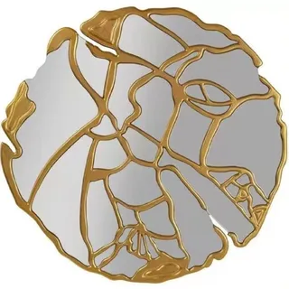 Casa Padrino Luxus Spiegel Gold Ø 120 cm - Runder Wohnzimmer Wandspiegel - Garderoben Spiegel - Schlafzimmer Spiegel - Luxus Kollektion