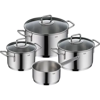 Kochtopfset Silit Extra Cook Edelstahlfarben, 7-teilig