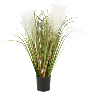 MichaelNoll Kunstgras, künstliches Gras, Dekogras, Kunstpflanze, Zimmerpflanze, Grünpflanze, künstliche Pflanze, Deko, im schwarzen Topf, sehr realistisch, Grün (60 cm - Artikeln. MN-KP-2229)