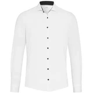 Pure Slim Fit Functional Hemd Langarm Haifischkragen Stretch weiß - 42