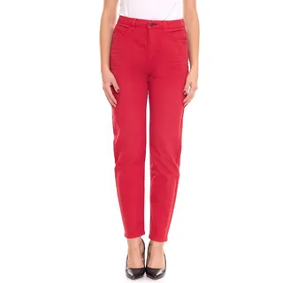 ESPRIT Damen Tapered-Jeans 5-Pocket Denim-Hose aus Bio-Baumwolle 010EE1B315 B02 610 Rot - 32