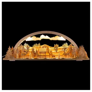 Tietze Erzgebirgsdesign Schwibbogen Schwibbogen Diorama Wildfütterung (72x24cm) von Tietze Erzgebirgsdesig