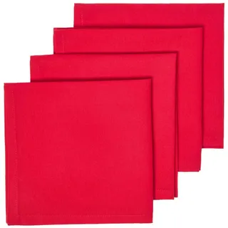 Homescapes Stoffservietten rot 45/45 cm, 100% Baumwolle