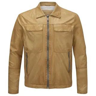 Milestone Lederjacke "Boston" in Beige - 54