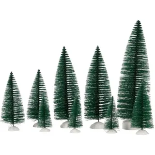 9 Stück Mini Weihnachtsbäume mit Schnee, künstliche Tannenbäume, Tischdeko