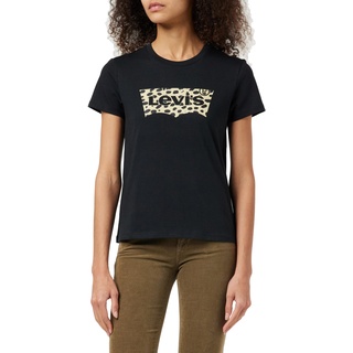 Levi's Damen The Perfect Tee T-Shirt,Batwing Leopard Caviar,XS