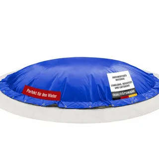 ANKO PLANEN Aufblasbare Poolplane rund AirDeluxe - 1360g/m2 (2X 680 g/m2) - Poolabdeckung rund - wasserdicht & UV-beständig - Blau - Poolinnendurchmesser: 400cm