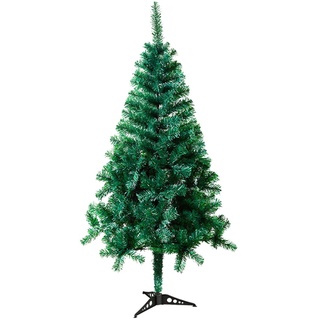 AufuN Künstlich Weihnachtsbaum 120cm Künstlicher Weinachts Baum Deko Tannenbaum Grün PVC mit Ständer Weihnachtsdeko