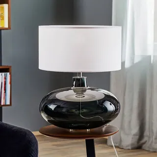 Tischlampe Skien Argon, alu / grau / zink, für Wohn- / Esszimmer, Glas, Modern, Tischlampe - 35 cm - 35 cm - 42 cm