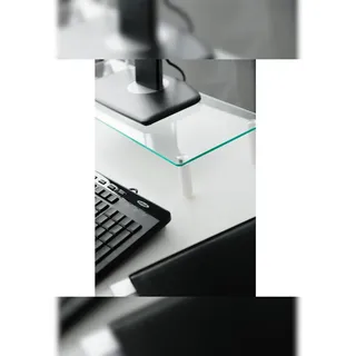 Digitus Monitorständer DA-90358 Glas 560x210 mm Weiß
