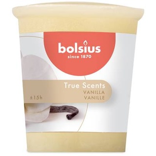 Duft Votivkerze: Vanille (1 Stück) von Bolsius True Scents - 53/45 mm - Brenndauer 15 Stunden