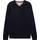 1038427 Basic Knit Pullover Mit V-ausschnitt Knitted Navy Melange M
