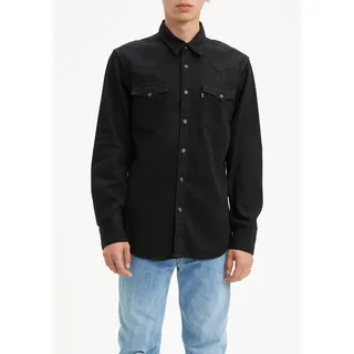 Levi's Barstow Western Standard Langarmhemd Marble Black Denim M