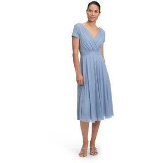 Vera Mont Cocktailkleid im Glitzer-Look in Blue/Silver | Gr.: 44