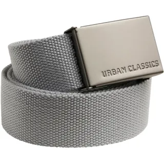 URBAN CLASSICS Gürtel Canvas Polyester grau One Size