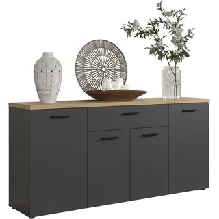Home Affaire Bajo 180 x 85 x 42 cm Grau / Eiche