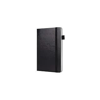 Yuan Smart Notebook, Smart Writing System,Smartes Notizbuch mit festem Einband, Smart-Schreibsystem, linierten Seiten und elastischem Verschluss, 13 x 21cm, Schwarz