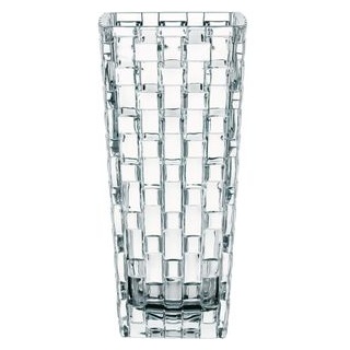 Nachtmann Vase 82088 Bossa Nova, Kristallglas, Tischvase, eckig, Korbstruktur, Höhe 20 cm