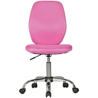 Amstyle Drehstuhl SPM1.393 (Kinderdrehstuhl Pink für Kinder ab 6 Jahren), Kinderschreibtischstuhl ohne Armlehne, Jugendstuhl rosa