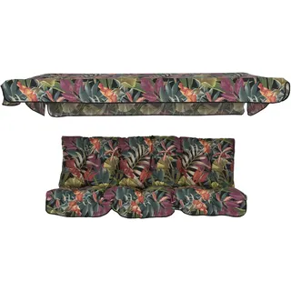 PATIO Hollywoodschaukel Auflage 3 Sitzer mit Dach Parma/Milano Sitzkissen 175x54 cm mit Rückenlehne Volant vorne