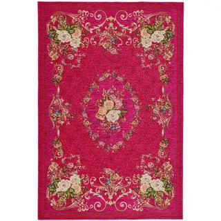THEKO Flomi Floral Webteppich 80 x 150 cm Pink