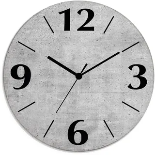ARTland Wanduhr Grauer Beton 30,0 cm U1RG grau