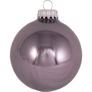 Krebs Glas Lauscha Weihnachtsbaumkugel CBK60005, Weihnachtsdeko, Christbaumschmuck, Christbaumkugeln Glas (8 St) grau