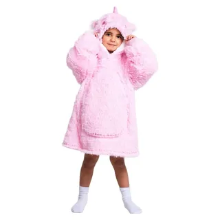 COFI Noxxiez Kuschelige Hoodie-Decke für Kinder – Perfekt für 3 bis 6 Jahre Einhorn