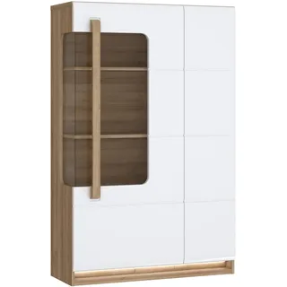 Forte Highboard 89,9 x 139,6 x 34,3 cm Beige / Weiß