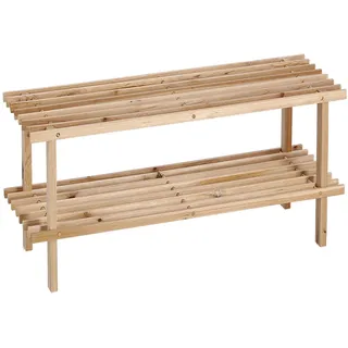 Zeller Schuhregal 80 x 29,5 x 26 cm braun / natur