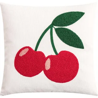 Magma Heimtex Kissenbezug Pixie Cherry 45 x 45 cm Weiß/Rot