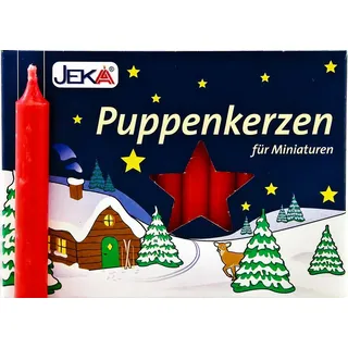 JEKA Spitzkerze Puppenkerzen - Durchmesser 10 mm weiß oder rot rot